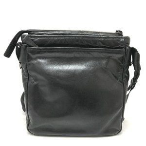 PRADA Messenger Shoulder Bag Leather Black/SilverHardware